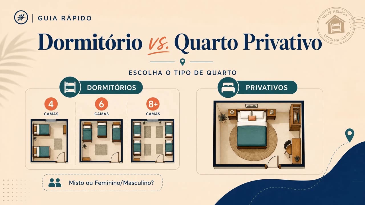 Dormitório versus quarto privativo