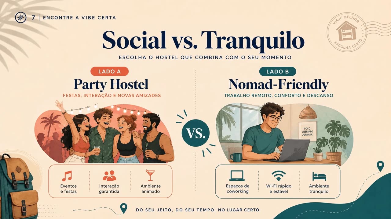 Social versus tranquilo